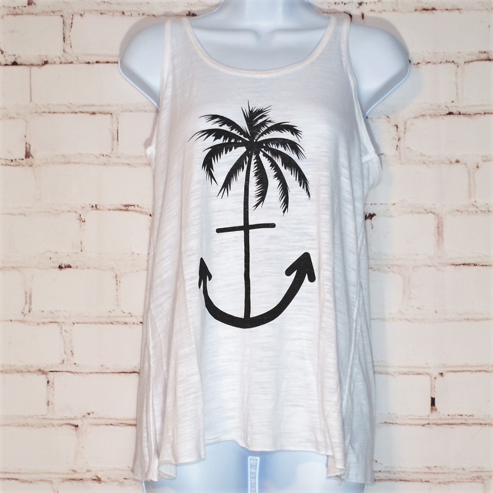 CLEMENTINE Anchor Palm Racerback Tank